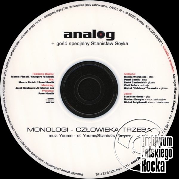 Analog - Monologi - Człowieka trzeba