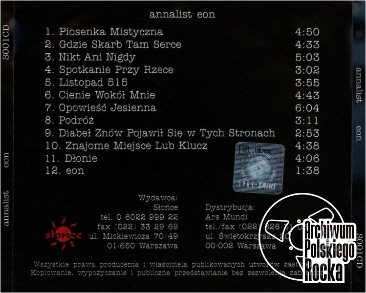 Annalist - Eon