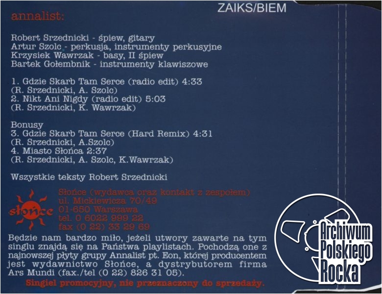 Annalist - Gdzie skarb tam serce