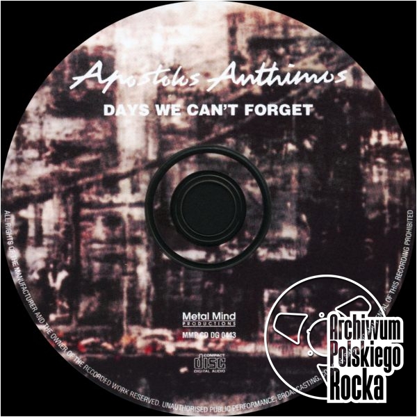 Anthimos, Apostolis - Days We Can`t Forget