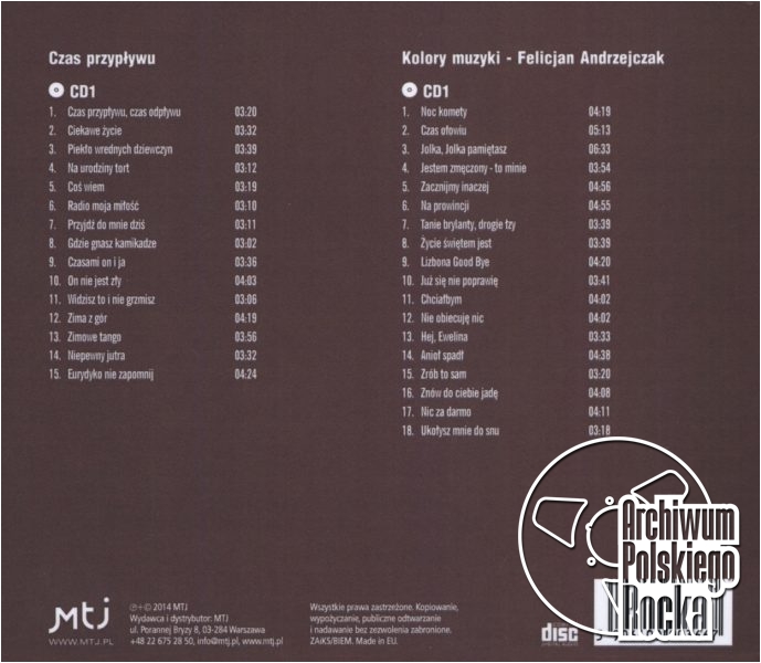 Felicjan Andrzejczak - Czas przypływu / Kolory muzyki