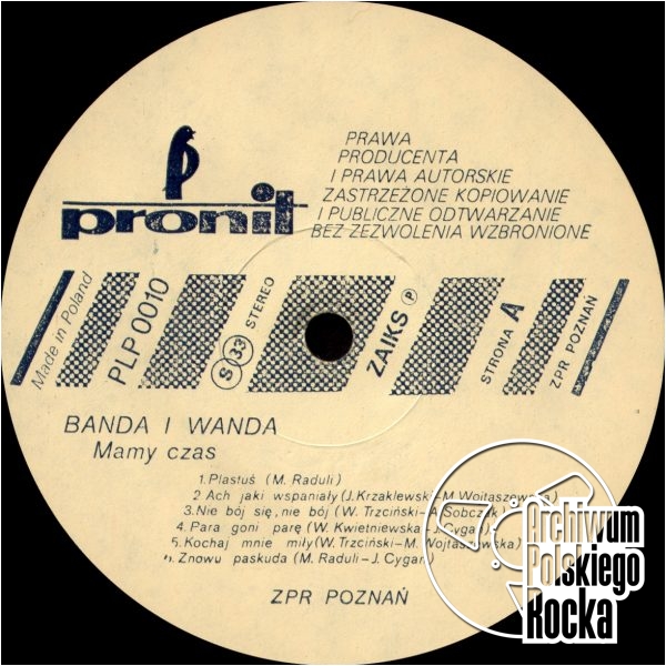 Foto i projekt: Andrzej Tyszko Banda & Wanda - Mamy czas