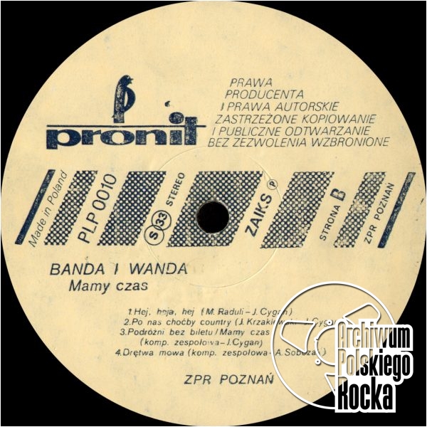 Foto i projekt: Andrzej Tyszko Banda & Wanda - Mamy czas