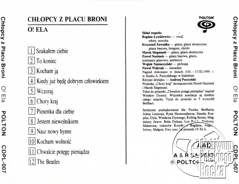 Foto i projekt: nie podano Chłopcy z placu broni - O! Ela