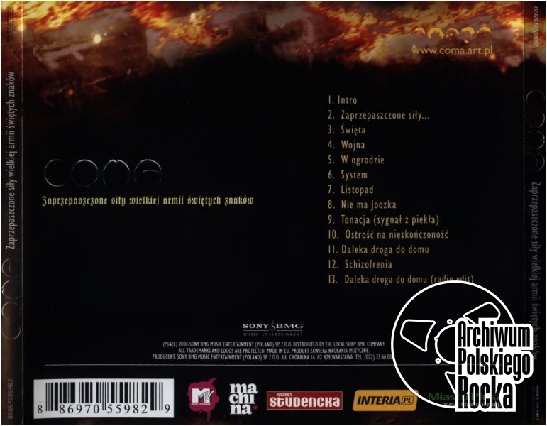 Coma - Zaprzepaszczone siły wielkiej armii świętych znakówmii św