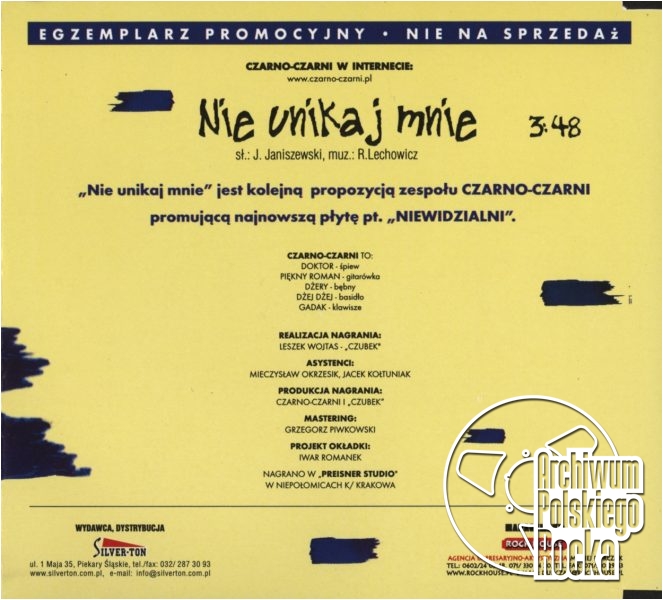 Czarno Czarni - Nie unikaj mnie