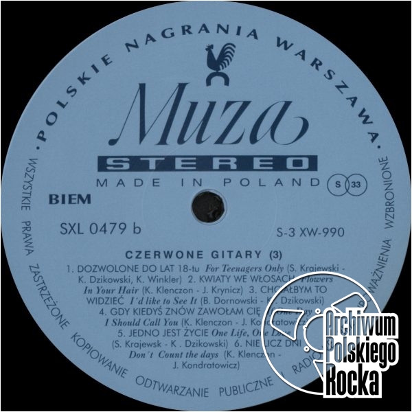 Foto: G. Rosiński
Projekt: S. Kraszewski Czerwone Gitary - 3