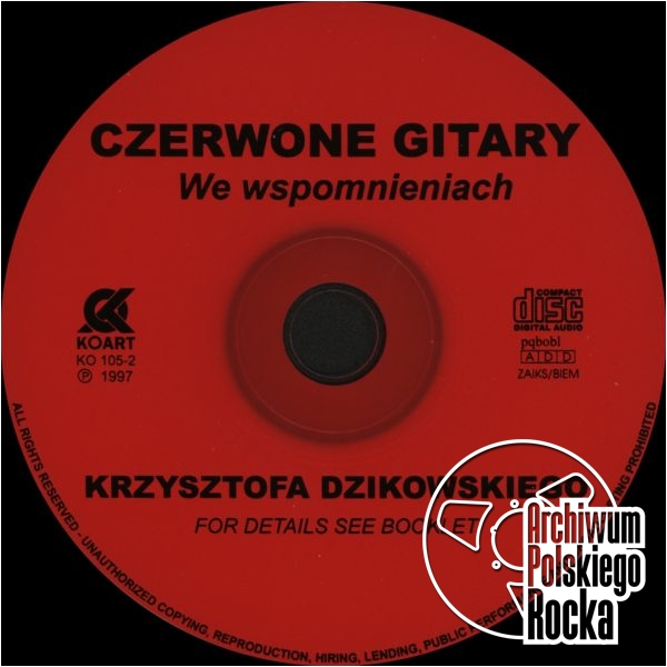 Czerwone Gitary - Czerwone Gitary we wspomnieniach Krzysztofa Dzikowskiego, vol. 1