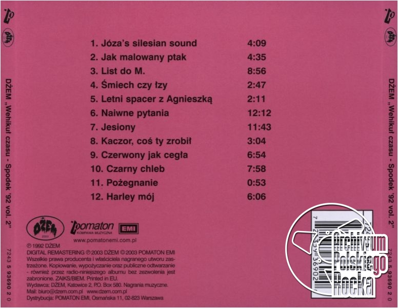 Dżem - Wehikuł czasu Spodek '92 vol. 2