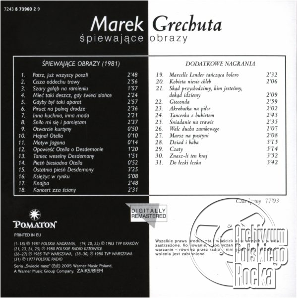 Marek Grechuta - Śpiewające obrazy