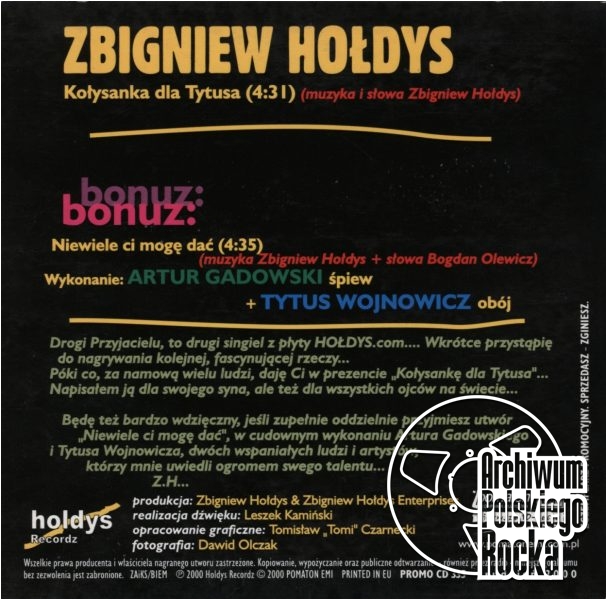 Hołdys - Kołysanka dla Tytusa