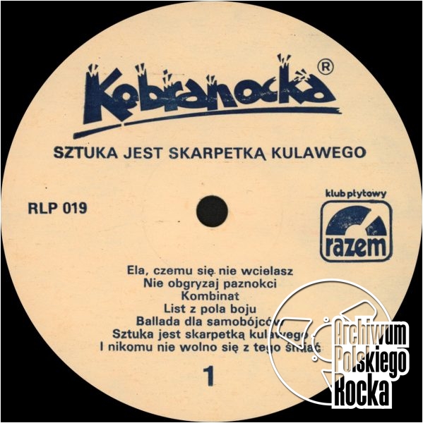 Kobranocka - Sztuka jest skarpetką kulawego