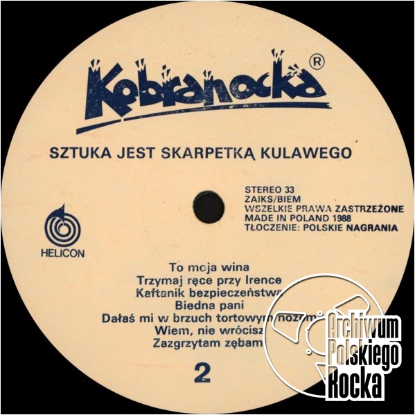 Kobranocka - Sztuka jest skarpetką kulawego