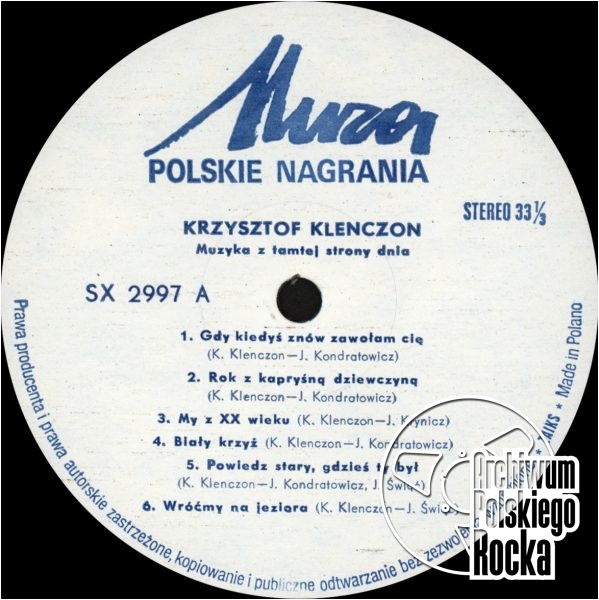 Klenczon, Krzysztof - Muzyka z tamtej strony dnia vol.2