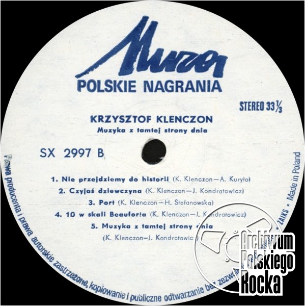 Klenczon, Krzysztof - Muzyka z tamtej strony dnia vol.2