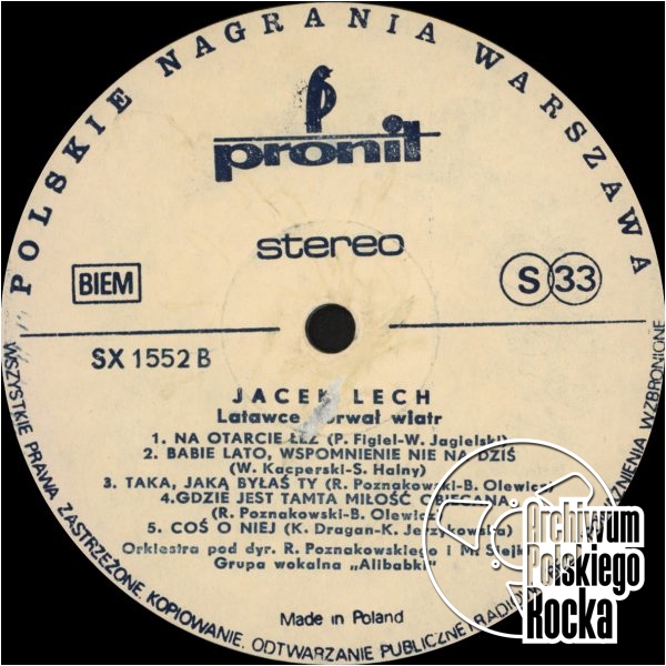 Jacek Lech - Latawce porwał wiatr