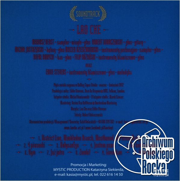 Foto: Radek Polak
Projekt: Grzegorz Hańderek Lao Che - Soundtrack