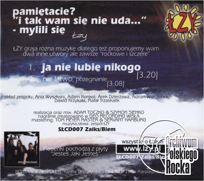 Łzy - Ja nie lubię nikogo