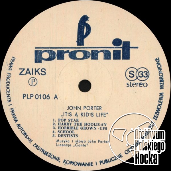 John Porter - It`s a Kids Life