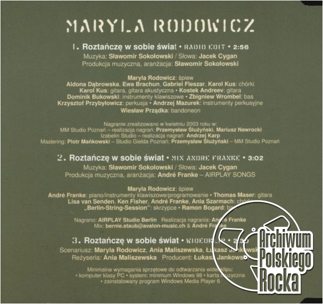 Maryla Rodowicz - Roztańczę w sobie cały świat