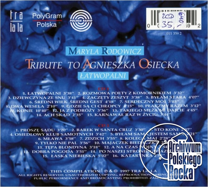 Rodowicz, Maryla - Tribute to Agnieszka Osiecka. Łatwopalni