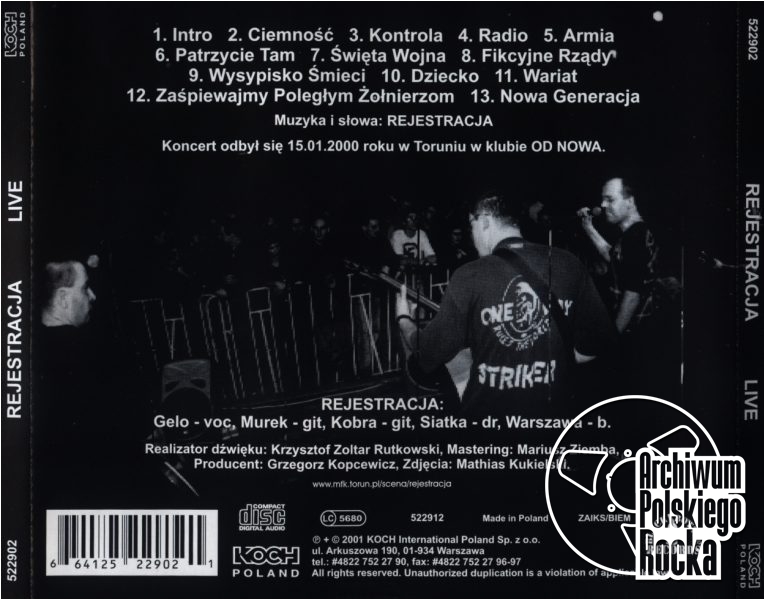 Rejestracja - Live