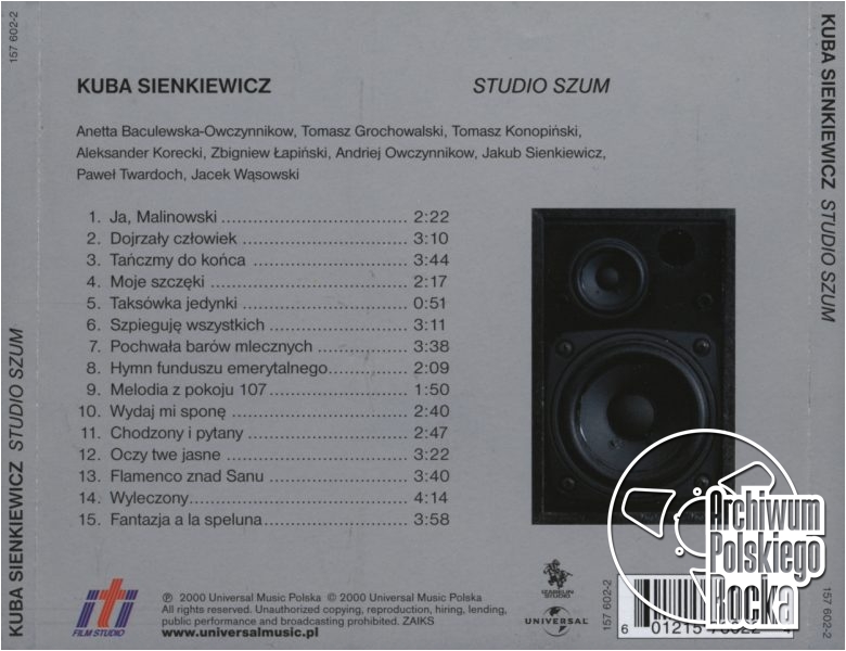 Sienkiewicz, Kuba - Studio szum