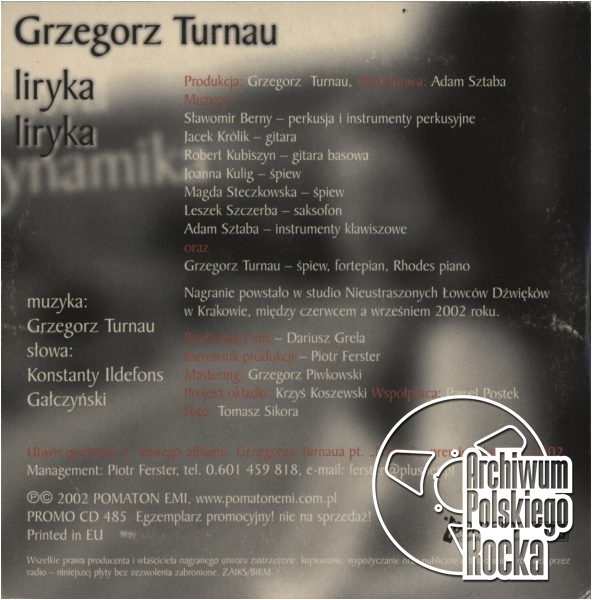 Grzegorz Turnau - Liryka, liryka