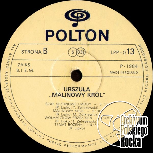 Urszula - Malinowy król