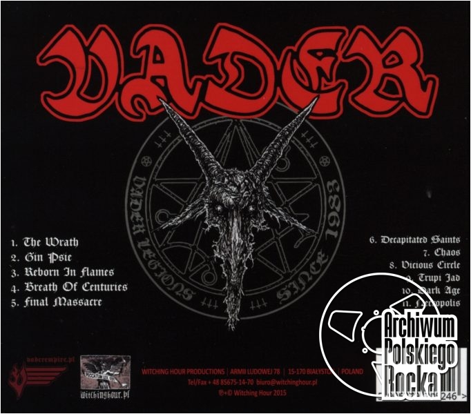 Vader - Before The Age Of Chaos - Live 2015